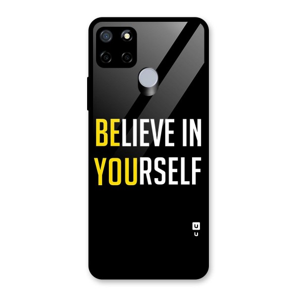 Believe In Yourself Black Glass Back Case for Realme C12