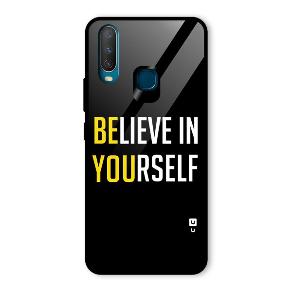 Believe In Yourself Black Glass Back Case for Vivo Y15