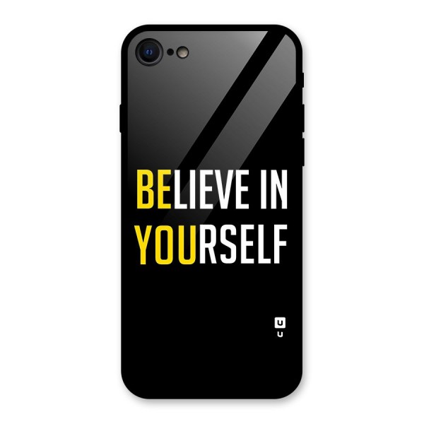 Believe In Yourself Black Glass Back Case for iPhone 8