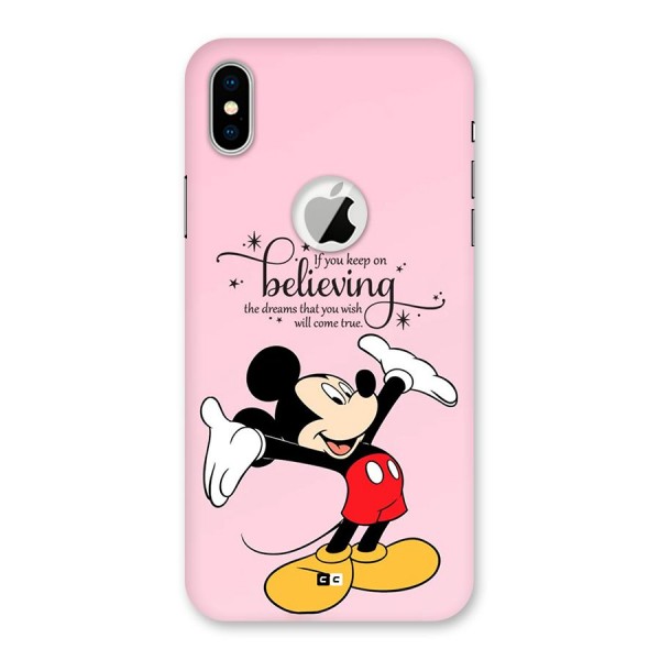 Believing Dreams Back Case for iPhone XS Logo Cut