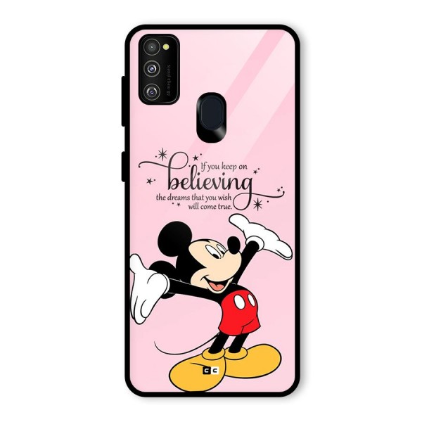 Believing Dreams Glass Back Case for Galaxy M21