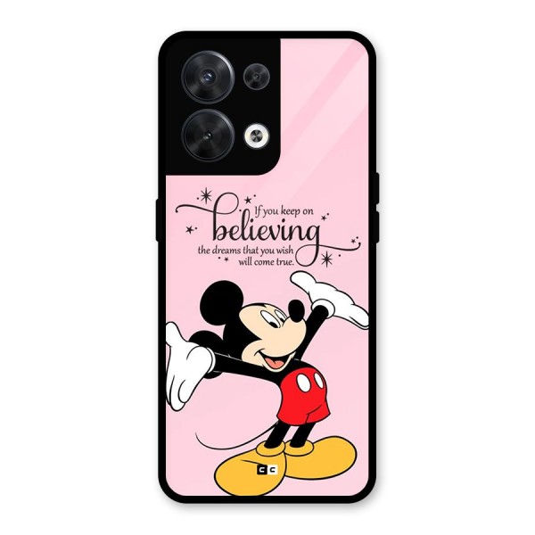 Believing Dreams Glass Back Case for Oppo Reno8 5G