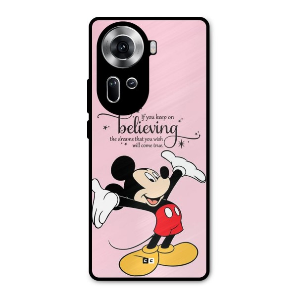 Believing Dreams Metal Back Case for Oppo Reno11 5G