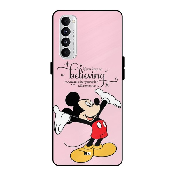 Believing Dreams Metal Back Case for Oppo Reno4 Pro