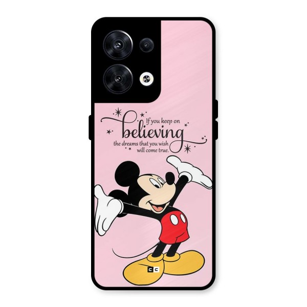 Believing Dreams Metal Back Case for Oppo Reno8 5G