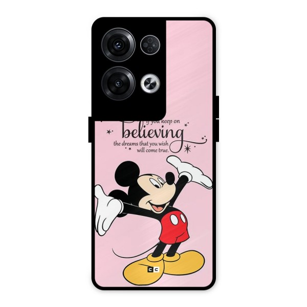 Believing Dreams Metal Back Case for Oppo Reno8 Pro 5G