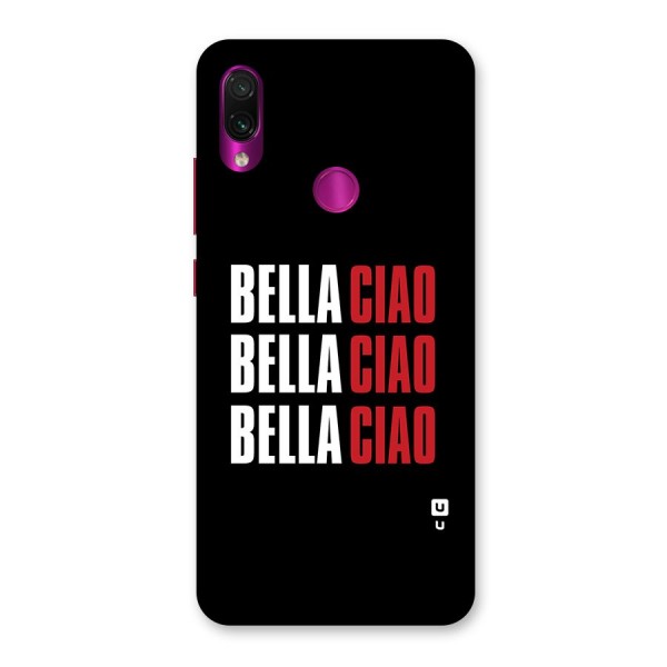 Bella Ciao Bella Ciao Bella Ciao Back Case for Redmi Note 7 Pro