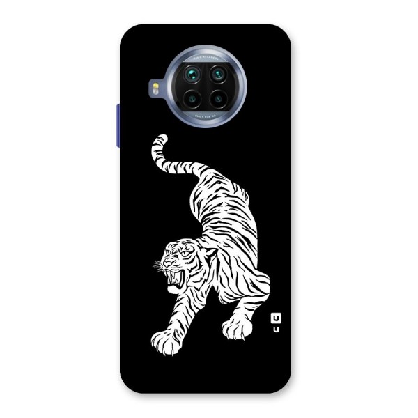 Bengal Tiger Stencil Art Glass Back Case for Mi 10i