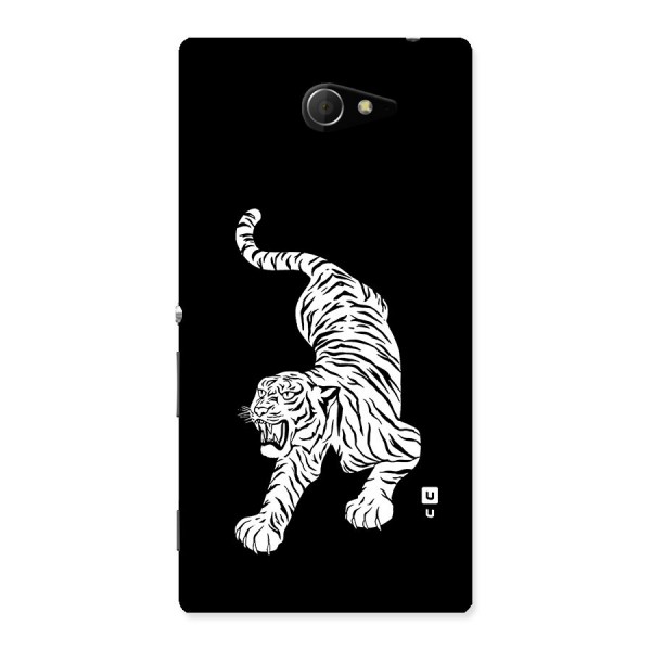 Bengal Tiger Stencil Art Back Case for Sony Xperia M2