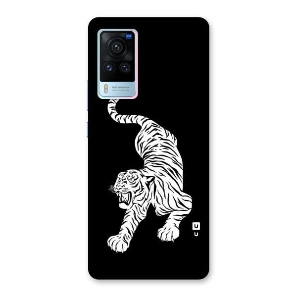 Bengal Tiger Stencil Art Glass Back Case for Vivo X60 Pro