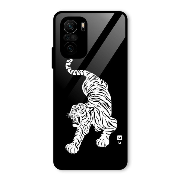 Bengal Tiger Stencil Art Glass Back Case for Mi 11x