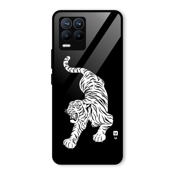 Bengal Tiger Stencil Art Glass Back Case for Realme 8