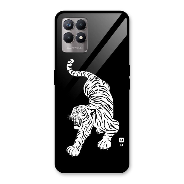 Bengal Tiger Stencil Art Glass Back Case for Realme 8i