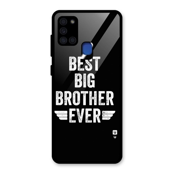 Best Big Brother Ever Glass Back Case for Galaxy A21s