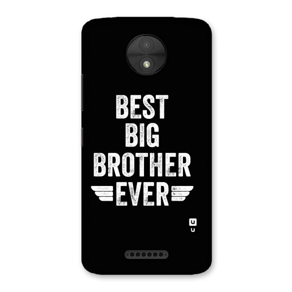 Best Big Brother Ever Back Case for Moto C