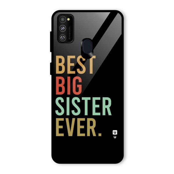 Best Big Sister Ever Glass Back Case for Galaxy M21