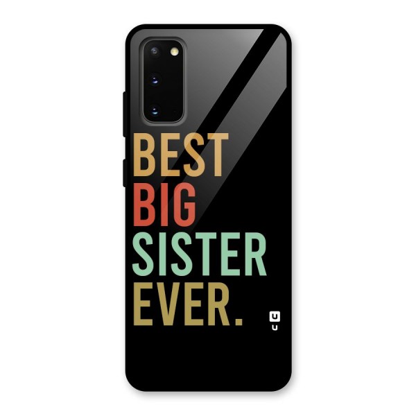 Best Big Sister Ever Glass Back Case for Galaxy S20