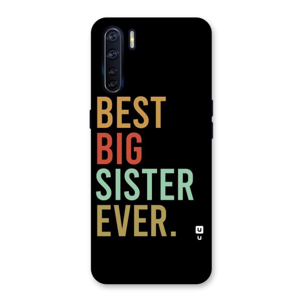 Best Big Sister Ever Glass Back Case for Oppo F15