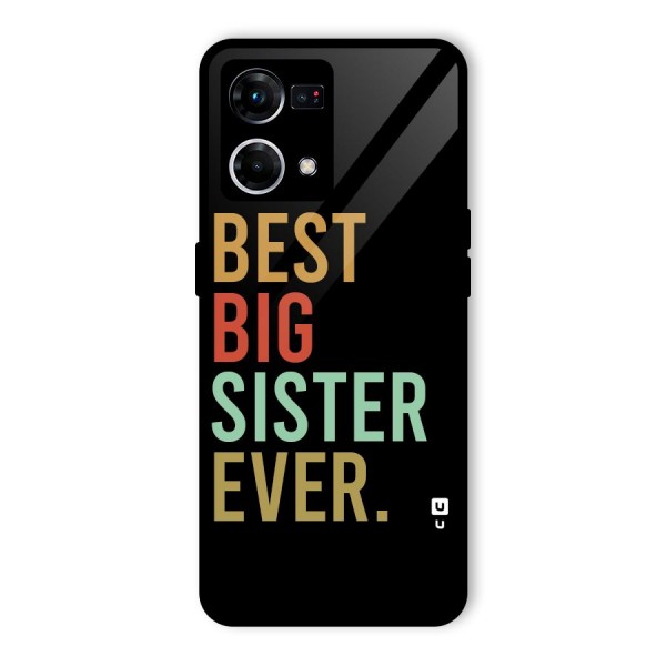Best Big Sister Ever Glass Back Case for Oppo F21 Pro 4G