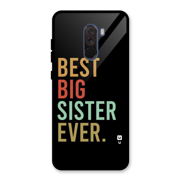 Best Big Sister Ever Glass Back Case for Poco F1