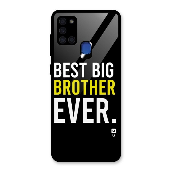 Best Brother Ever Glass Back Case for Galaxy A21s