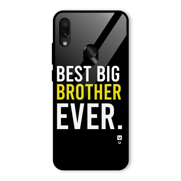 Best Brother Ever Glass Back Case for Redmi Note 7S