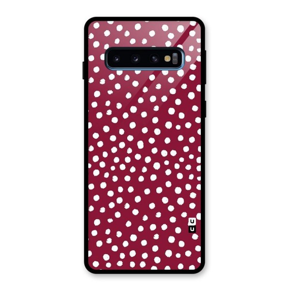 Best Dots Pattern Glass Back Case for Galaxy S10