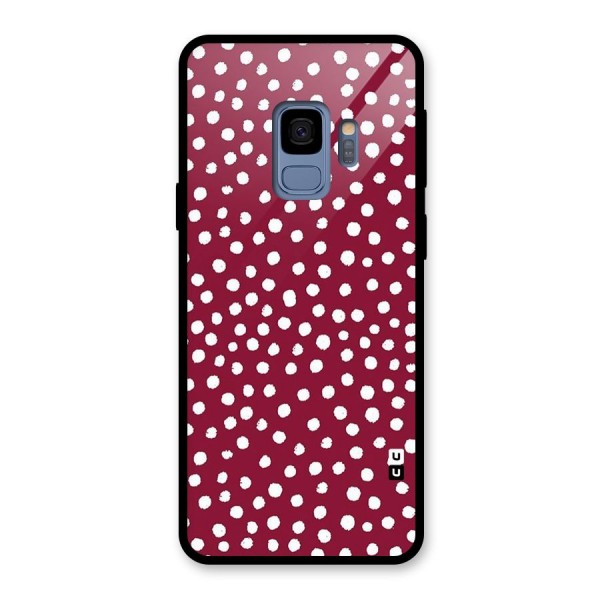 Best Dots Pattern Glass Back Case for Galaxy S9