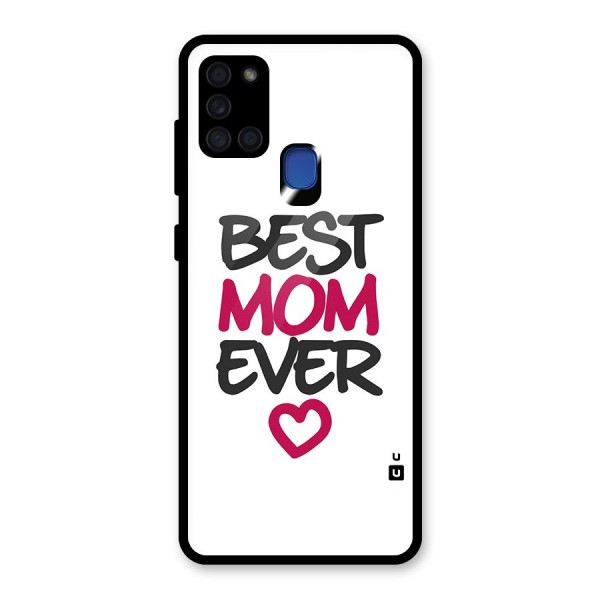 Best Mom Ever Glass Back Case for Galaxy A21s