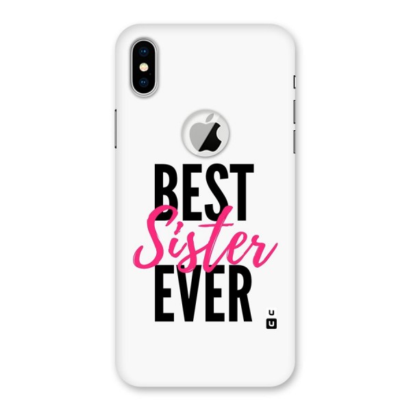 Best Sister Ever Back Case for iPhone XS Logo Cut