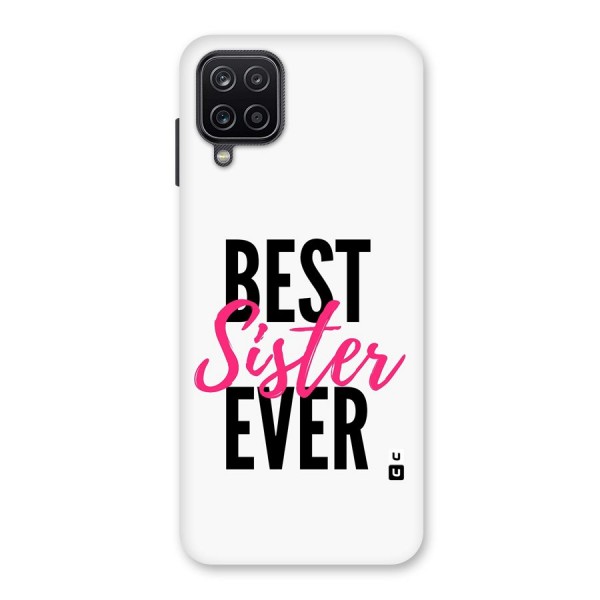 Best Sister Ever Glass Back Case for Galaxy A12