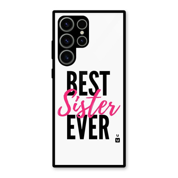 Best Sister Ever Glass Back Case for Galaxy S23 Ultra