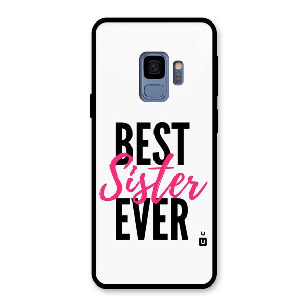 Best Sister Ever Glass Back Case for Galaxy S9