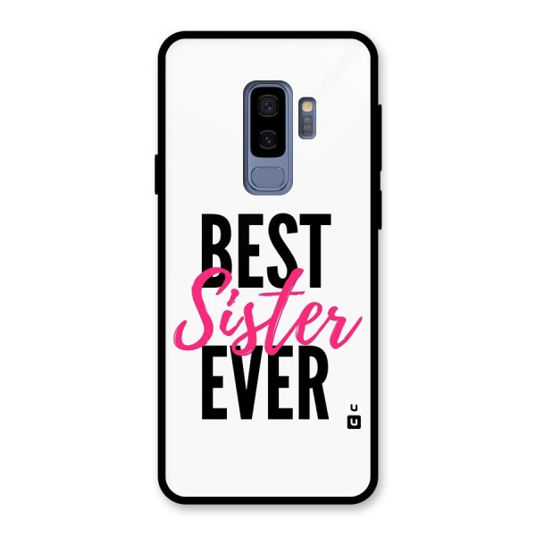 Best Sister Ever Glass Back Case for Galaxy S9 Plus