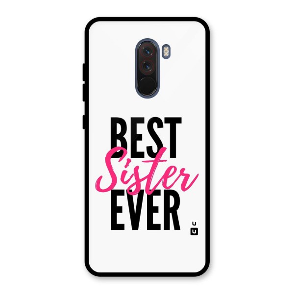 Best Sister Ever Glass Back Case for Poco F1