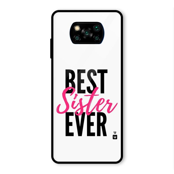 Best Sister Ever Glass Back Case for Poco X3 Pro