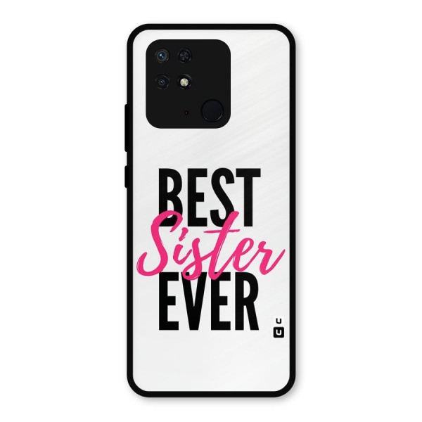 Best Sister Ever Glass Back Case for Redmi 10