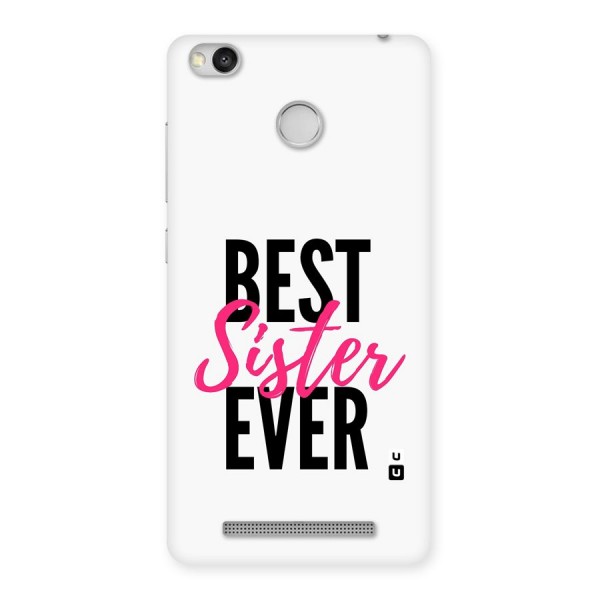 Best Sister Ever Back Case for Redmi 3S Prime