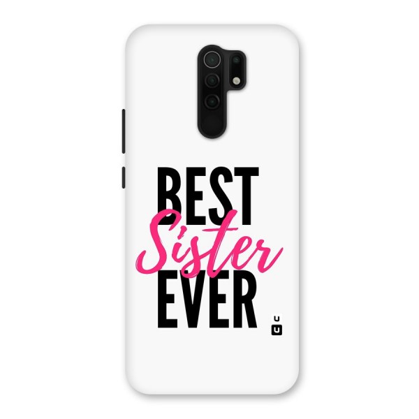 Best Sister Ever Glass Back Case for Redmi 9 Prime