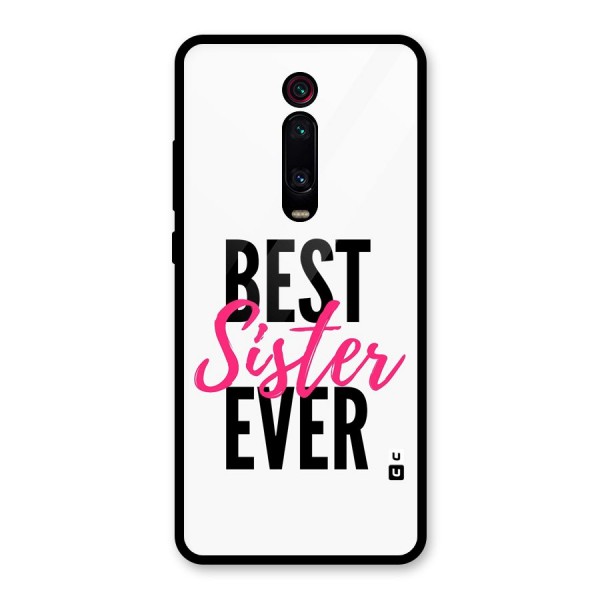 Best Sister Ever Glass Back Case for Redmi K20 Pro