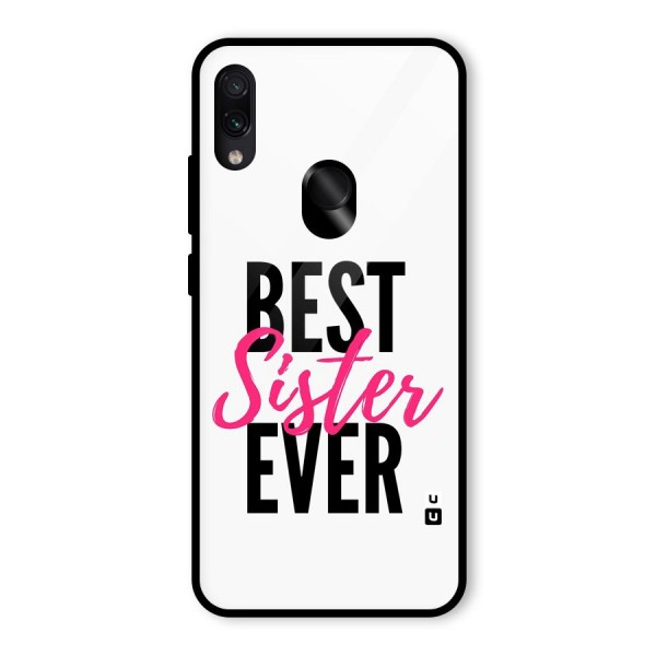 Best Sister Ever Glass Back Case for Redmi Note 7