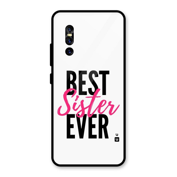 Best Sister Ever Glass Back Case for Vivo V15 Pro