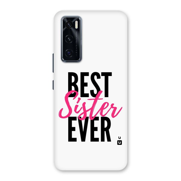 Best Sister Ever Glass Back Case for Vivo V20 SE