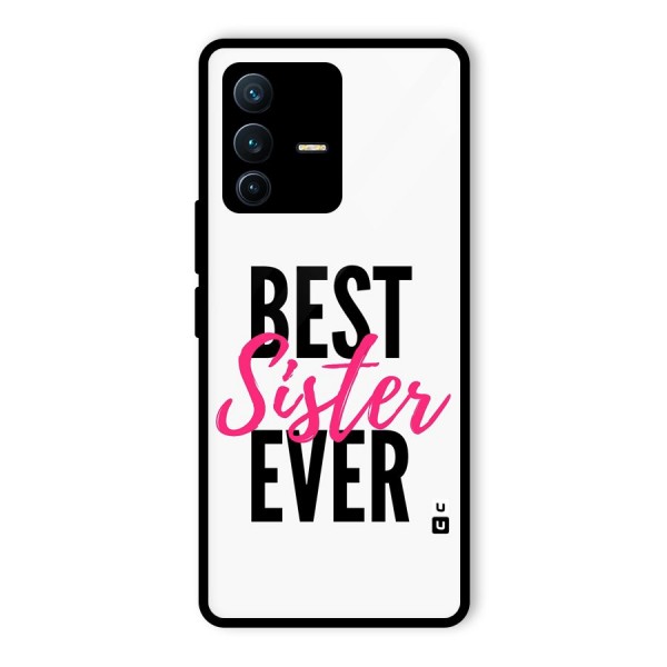 Best Sister Ever Glass Back Case for Vivo V23 Pro