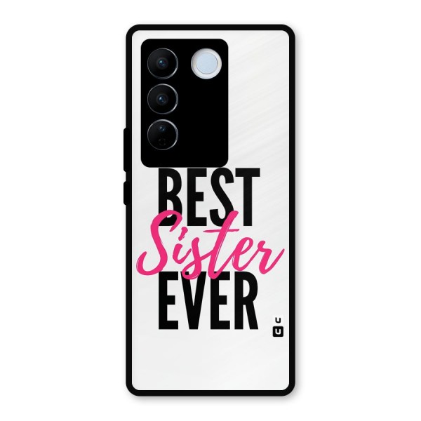 Best Sister Ever Glass Back Case for Vivo V27