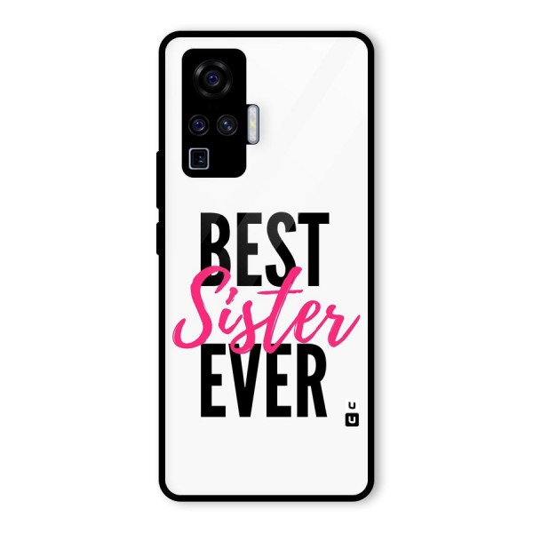 Best Sister Ever Glass Back Case for Vivo X50 Pro