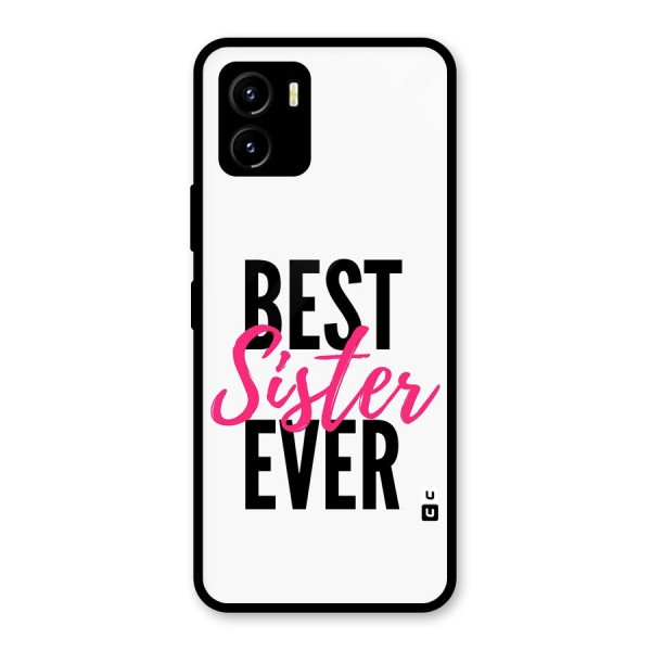 Best Sister Ever Glass Back Case for Vivo Y15s