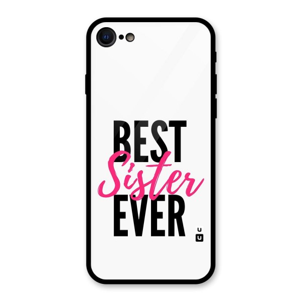 Best Sister Ever Glass Back Case for iPhone 8