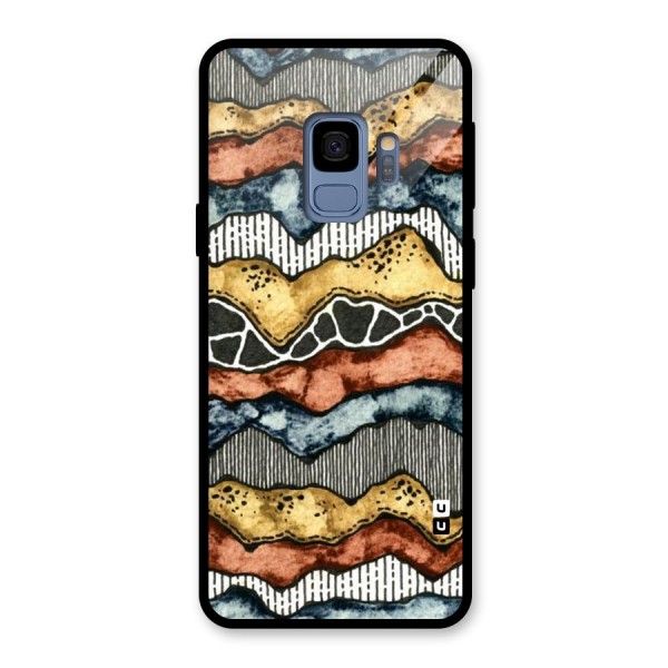 Best Texture Pattern Glass Back Case for Galaxy S9