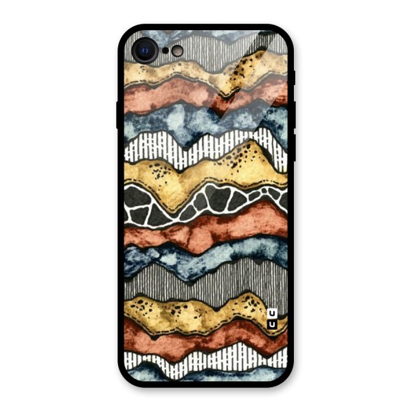 Best Texture Pattern Glass Back Case for iPhone 8